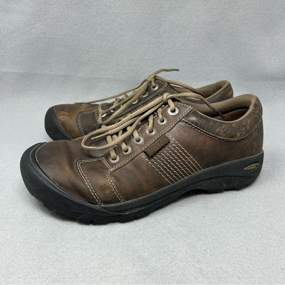 Keen Shoes Mens 9.5 Austin Oxford Lace Up 1007722 Brown Leather Casual